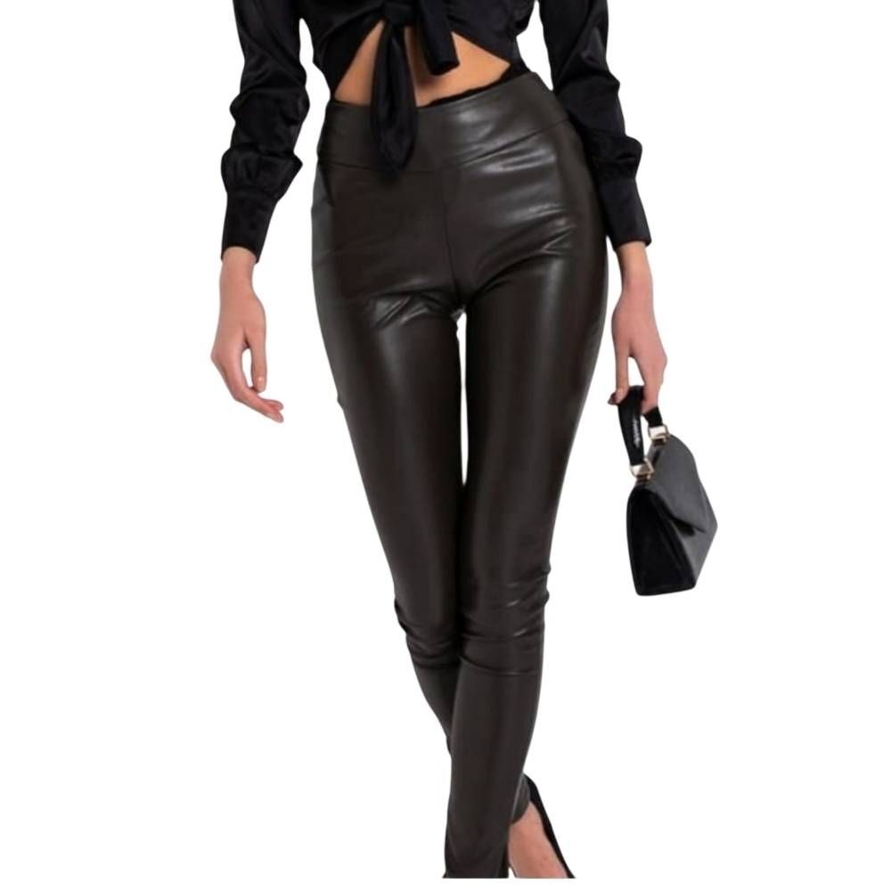 Akira On‎ Duty Faux Leather Pants- Chocolate
